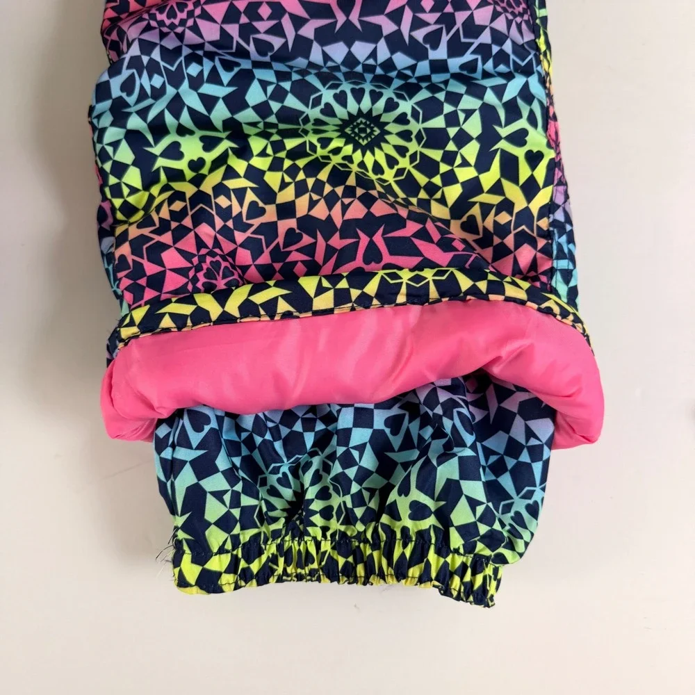 The Children's Place Girls Snow Suit Set Jacket XL 14 Pants 10 Ski Geometric